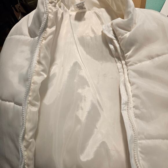 Women's/ Juniors White Puffer Jacket Size Medium - Picture 5 of 7